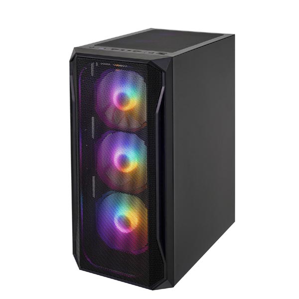 New Comfortable iron mesh panel, glass computer game pc case with cooling fan