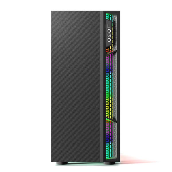 The latest Hot cool RGB light strip ATX desktop computer gaming case hinge tempered glass side